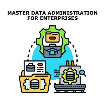 Master data administration for enterprises managing information and systems 스톡 일러스트