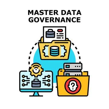 Master data governance controlling information flow for secure management 스톡 일러스트