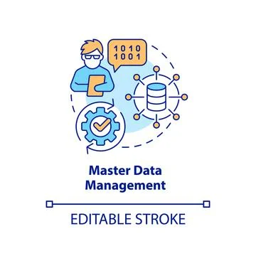 Master data management concept icon イラスト素材