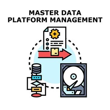 Master data platform management concept vector illustration Stock Illustration