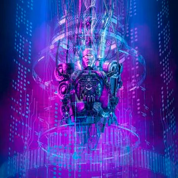 Master of the data stream Stock Illustration