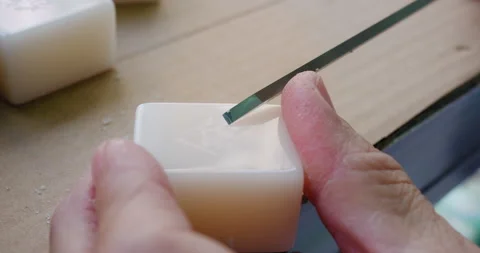 A master demonstrates making a Mahjong tile game (played among the old people) Stock Footage 201096722