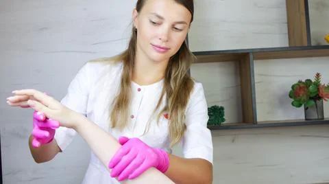 Master of depilation sugaring Stock-Fotos
