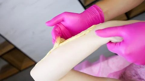 Master of depilation sugaring Stock-Fotos