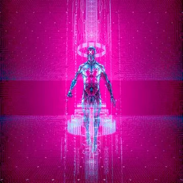 Master of the digital realm Stockillustratie