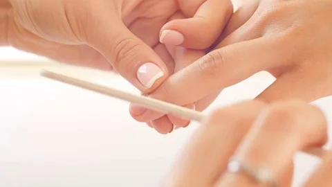 The master does manicure Stock Footage 72962507