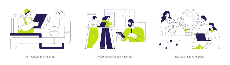 Master of Engineering management isolated cartoon vector illustrations se Stock Illustration