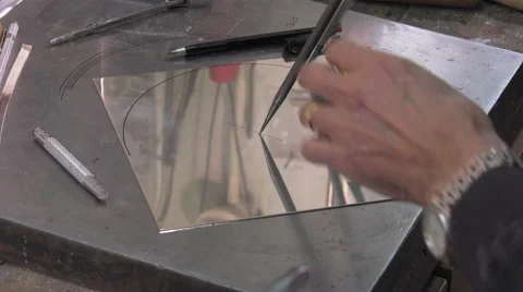 Master goldsmith working with silver Video stock 60611033