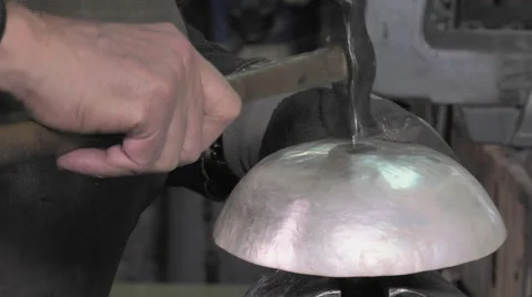 Master goldsmith working with silver Video stock 60618230