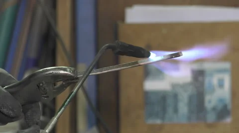 Master goldsmith working with silver Stock Footage 60623553