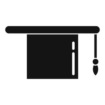 Master graduation hat icon simple . College diploma Stock Illustration
