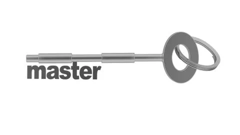Master key, 3d key concept Stock Illustration
