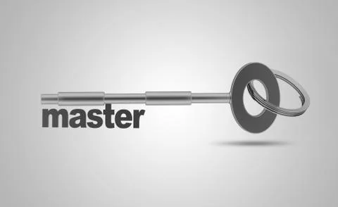 Master Key, 3d key concept Stock Illustration