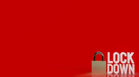 The master key and lock down text for medical content 3d rendering Illustrazione stock