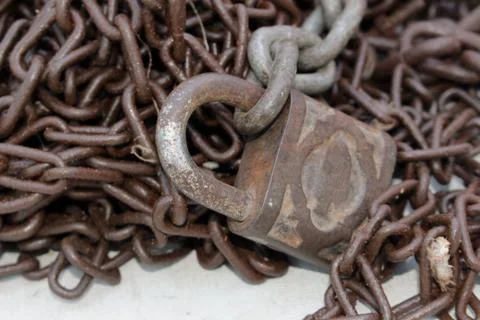 Master key on chain Foto stock