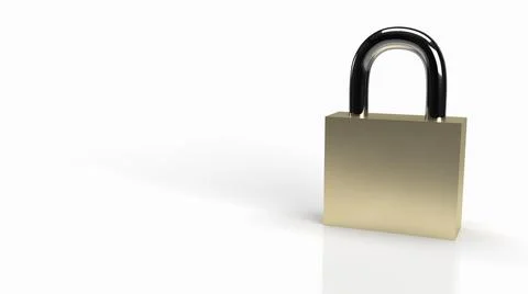 The master key on white background for security content 3d rendering.. Stock Illustration