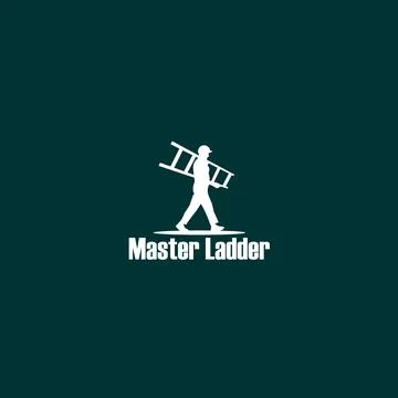 Master Ladder Logo Design Template, Pictorial Mark Logo Concept, Character Lo Stock-Illustration