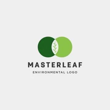 Master leaf circle abstract simple logo template vector illustration icon ele Stock Illustration