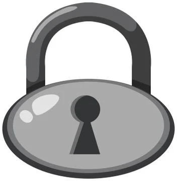 A master lock on white background Stock Illustration