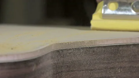 Master luthier guitars at work Video stock 60581088