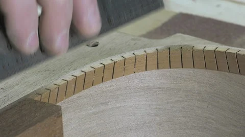 Master luthier guitars at work Video stock 60584866