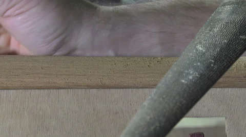 Master luthier guitars at work Video stock 60585607