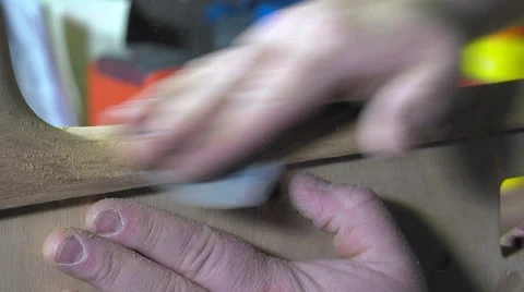 Master luthier guitars at work Video stock 60585922