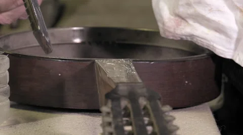 Master luthier guitars at work Video stock 60588105
