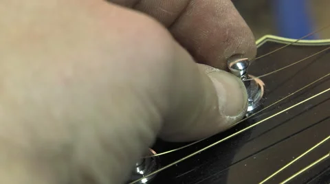 Master luthier guitars at work Video stock 60592978