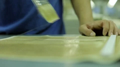 Master makes book covers, leather Stock Footage 59842961