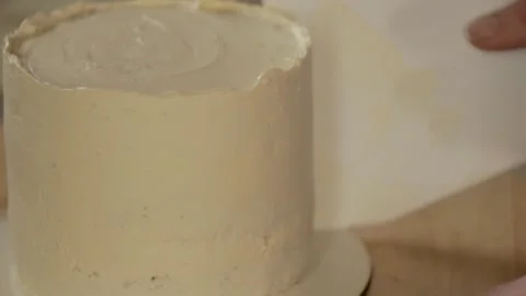 The master makes a cake Stock Footage 136669344