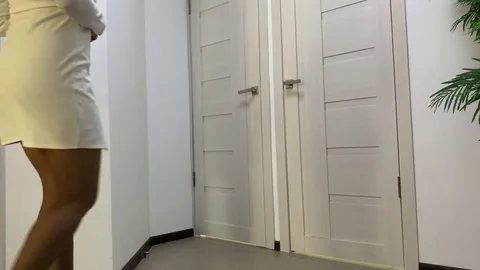 Master makes a manicure client. Video stock 112153977