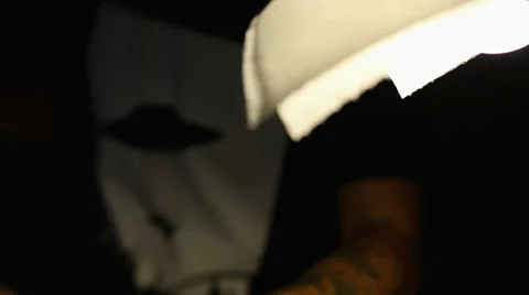 Master makes a tattoo Wolf Stock Footage 66031658