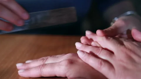 Master making manicure Stock Footage 65404036