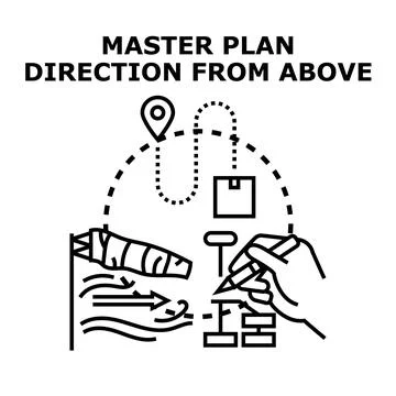 Master plan establishing business strategy and project direction Stock Illustration