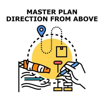 Master plan establishing business strategy and project direction Stock Illustration