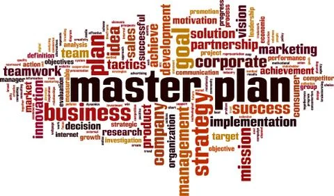 Master plan word cloud Stock Illustration