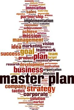 Master plan word cloud Stock Illustration