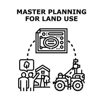 Master planning land use and real estate development Stock Illustration