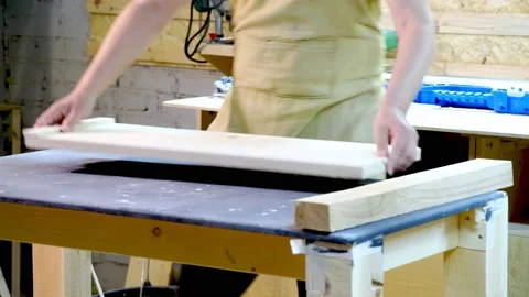 The master prepares the boards for work Stock Footage 177009732