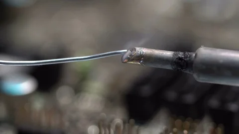 Master prepares solder for soldering Stock Footage 71242827