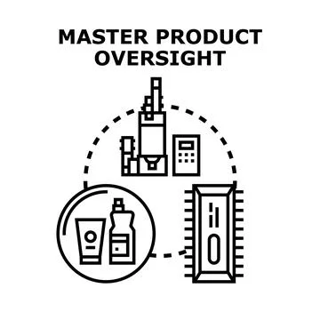 Master product oversight process controlling quality Stock-Illustration