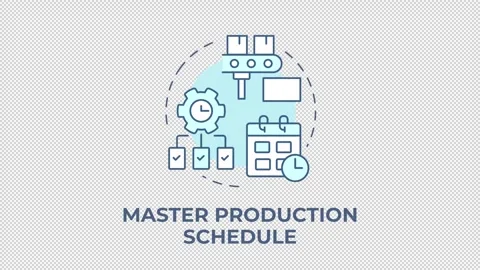 Master production schedule blue concept icon animation Stock Footage 337936685