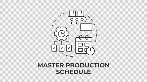 Master production schedule line concept icon animation Video stock 337774334