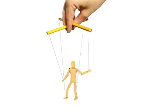 Master with puppet Stock Photos