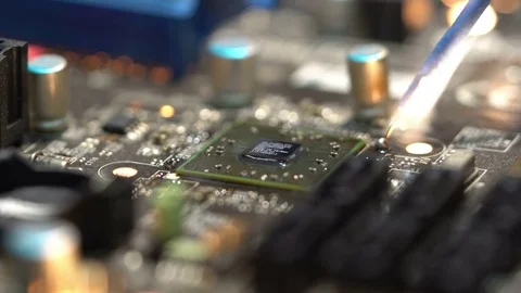 Master removes south bridge chip Stock Footage 71242622