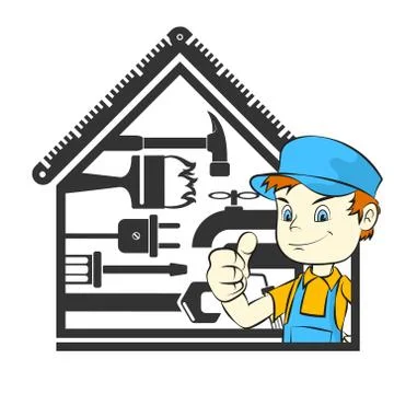 Master repair home Stock Illustration