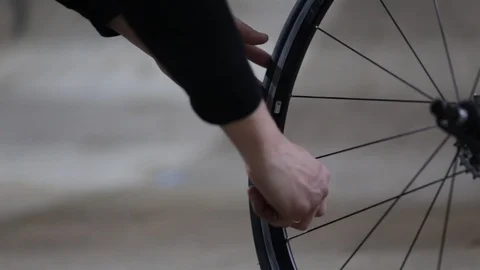 The master repairs the bike in the workshop Stock Footage 105877795