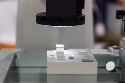 Master sample inspected by optical CMM Stock Photos