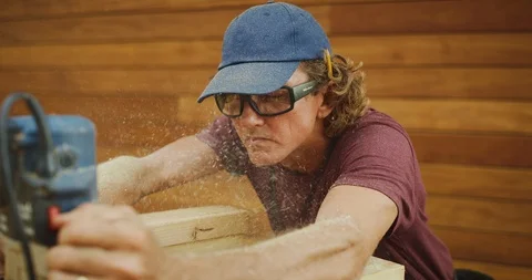 Master of the Saw Dust Stock Footage 98517524